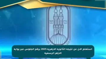 استعلم الآن عن نتيجة الثانوية الأزهرية 2025 برقم الجلوس عبر بوابة الأزهر الرسمية